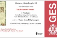 Presentació del llibre Els Indians Catalans a càrrec d'August Bover, filòsof i escriptor. 