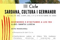 El passat dissabte 4 d’octubre, Tate Cabré va impartir una conferència sobre els indians catalans, dins del III Cicle de Sardana, Cultura i Germanor, organitzat per  la Colla Sardanista Germanor […]