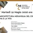 Nova conferència! Dimarts 19 de maig 21 h al Centro Culturale di Milano “Gaudí, Laudator Day”. Conversazioni sull’ uomo, l’artista, il suo tempo. Gaudí, archichettura meraveglia del creato. La forma [&hellip;]